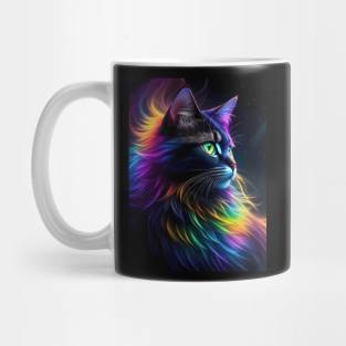 Beautiful Furry Black Cat Mug